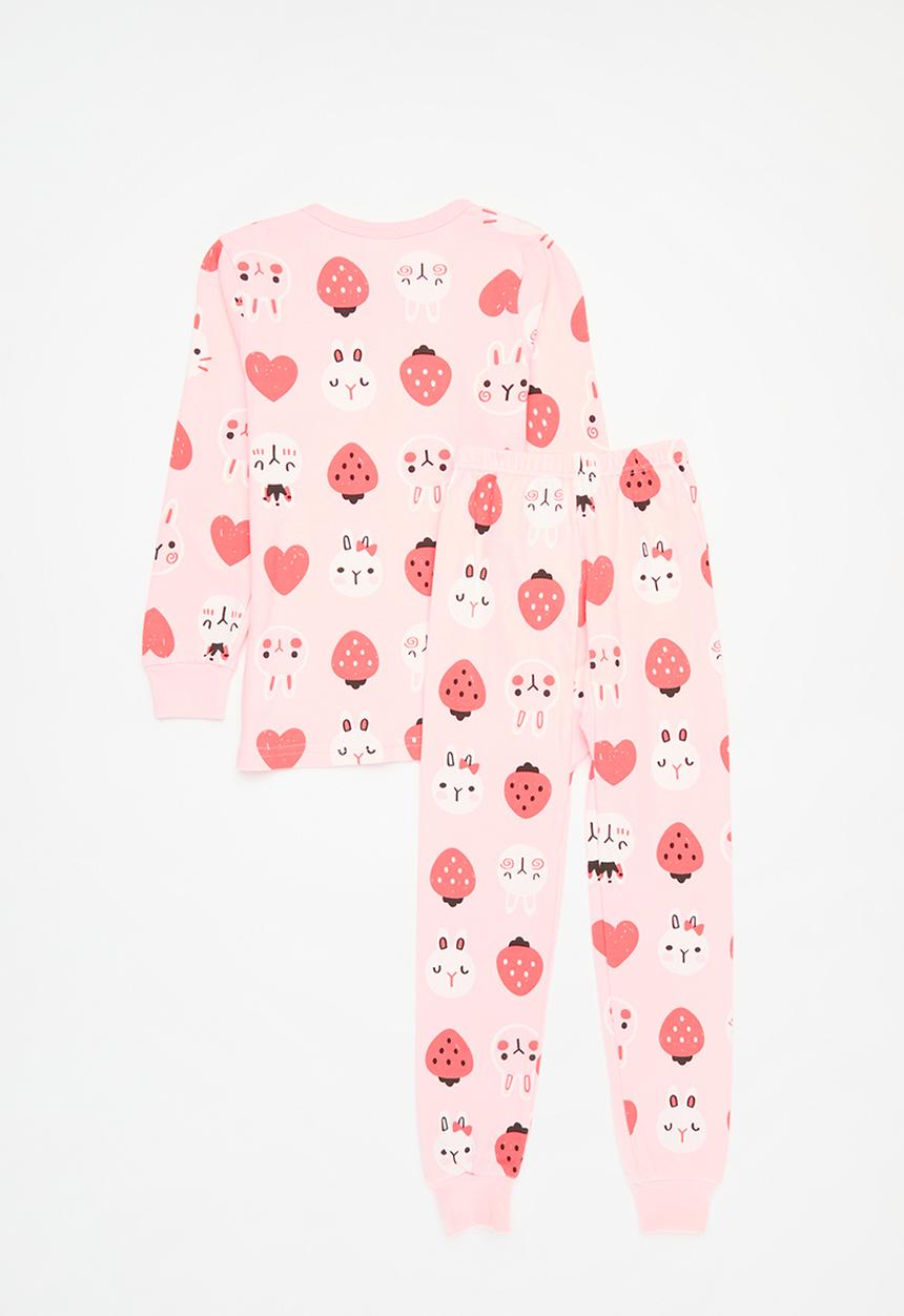 Pop Candy - Printed long sleeve  pj set - pink