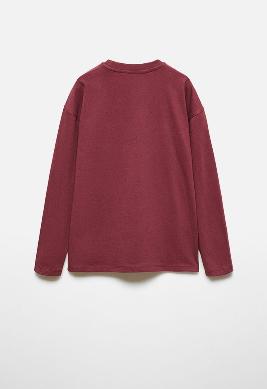 MANGO - T-shirt fox - bordeaux