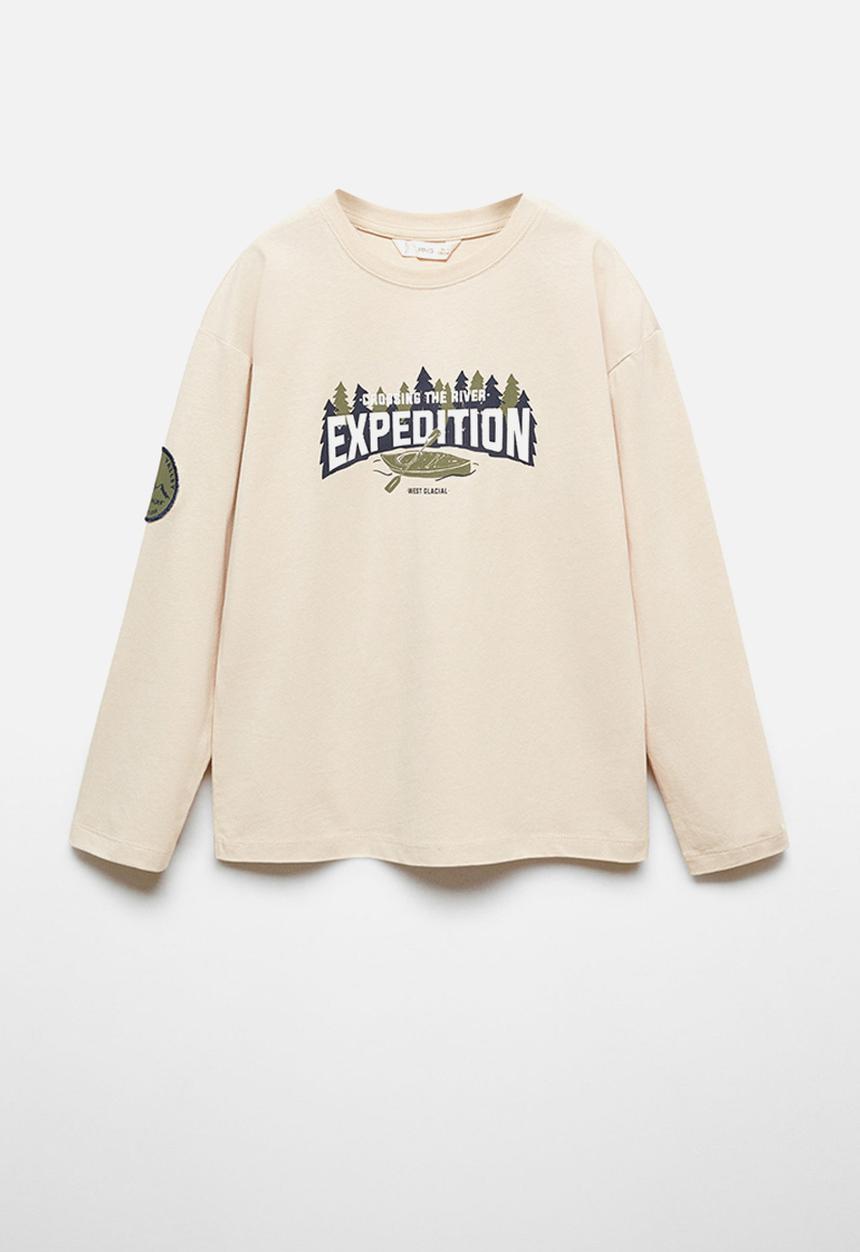 MANGO - T-shirt expe - sand