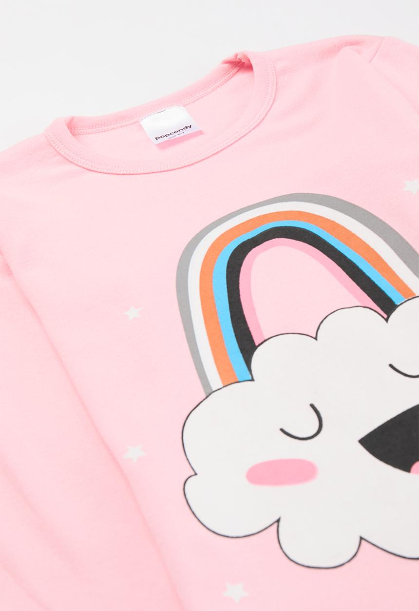 Pop Candy - Printed pj set - pink & grey