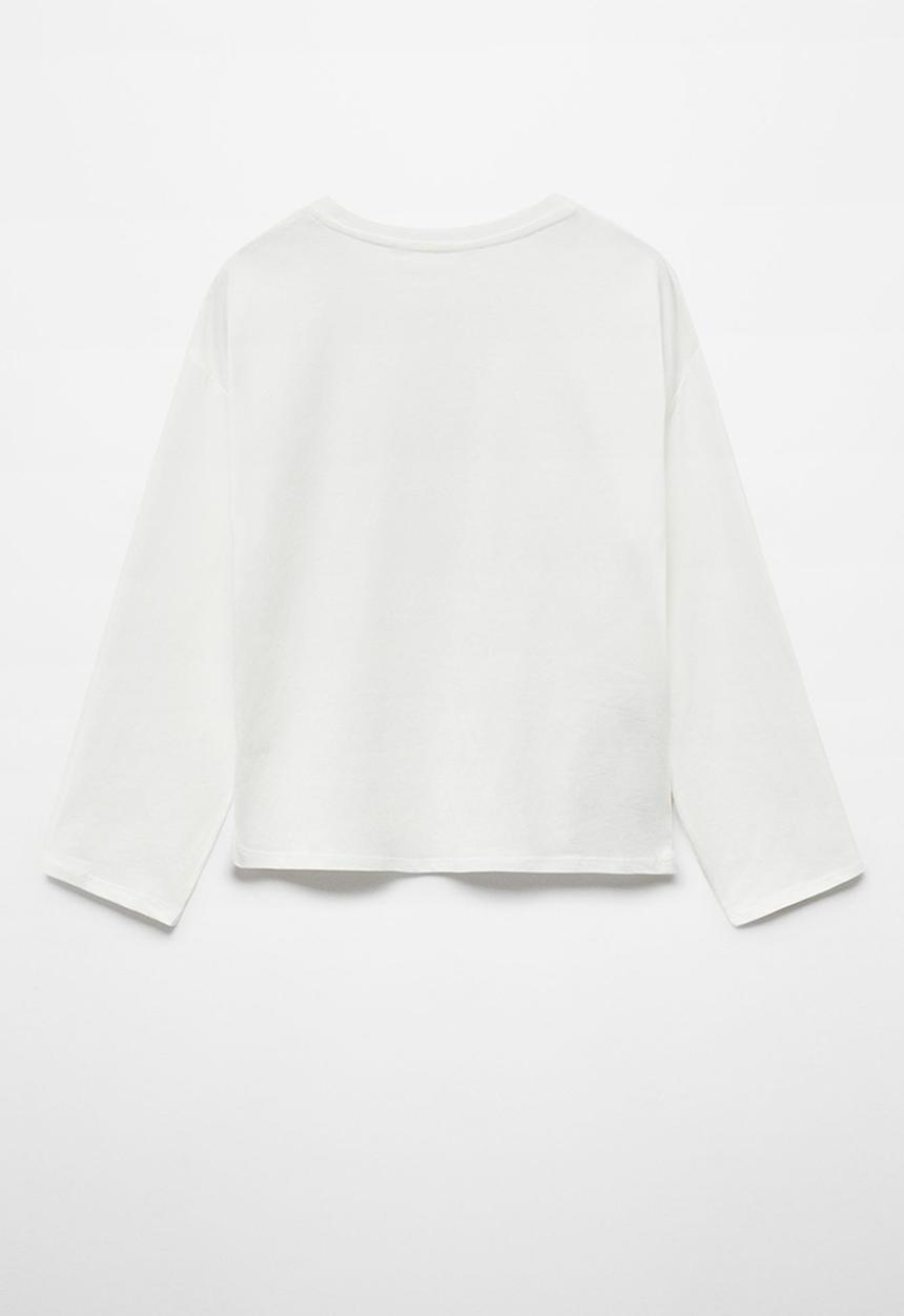 MANGO - T-shirt demi - off white