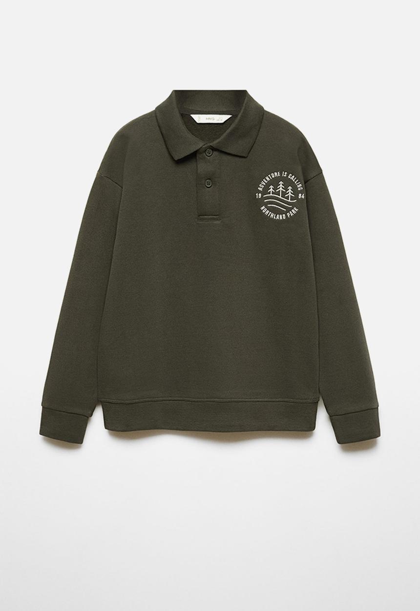MANGO - Sweatshirt nature - dark green