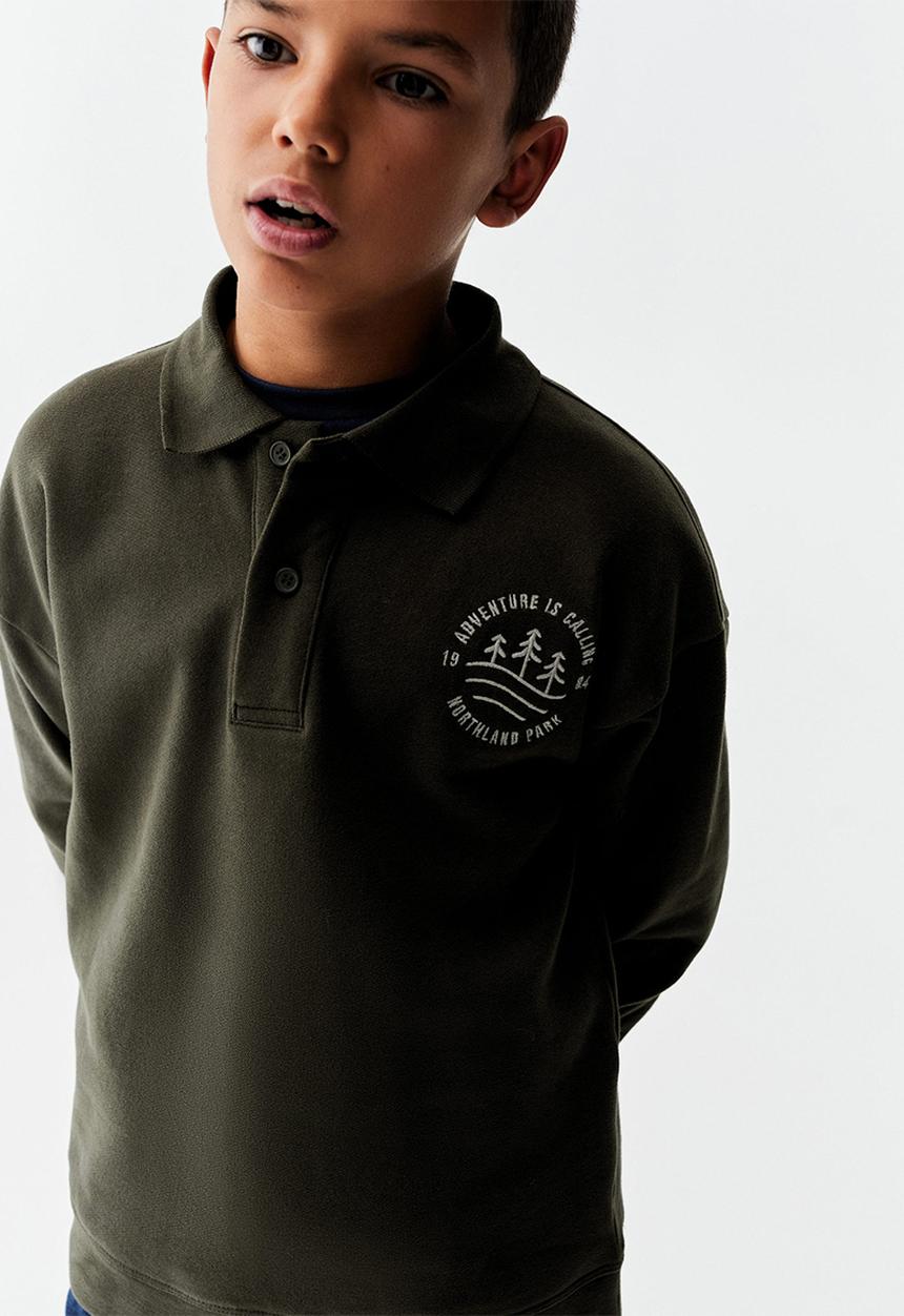 MANGO - Sweatshirt nature - dark green