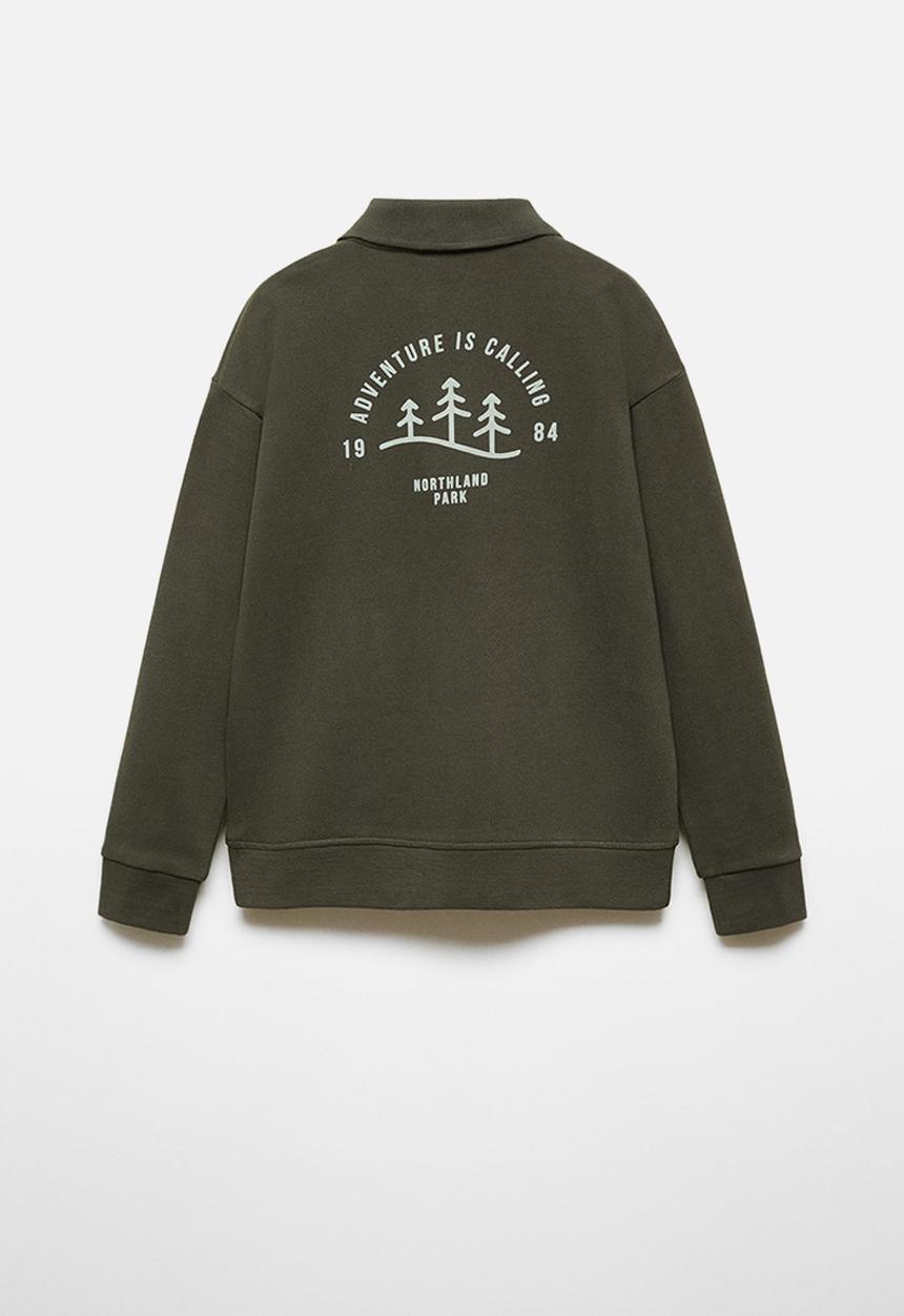 MANGO - Sweatshirt nature - dark green