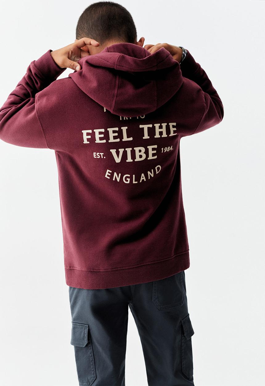 MANGO - Sweatshirt wine - bordeaux