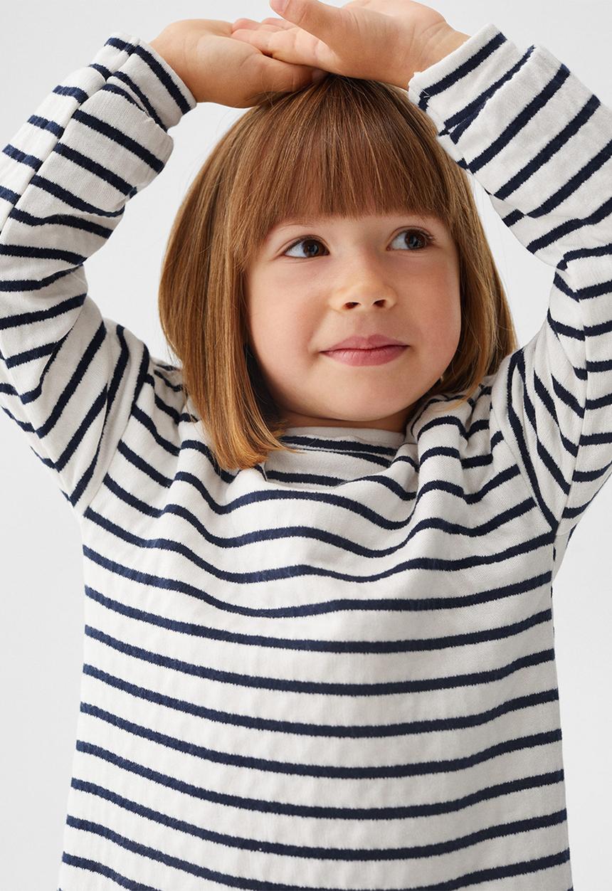 MANGO - Dress stripesb - navy