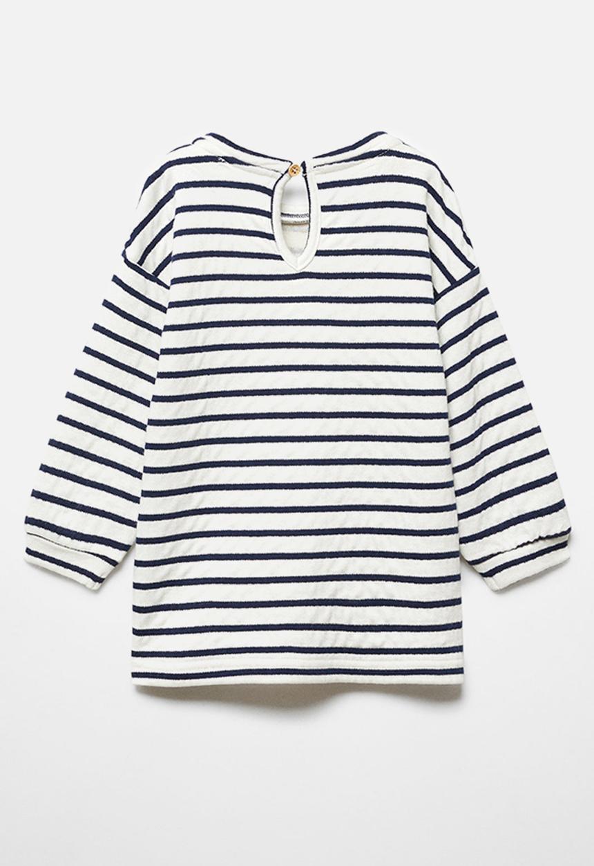 MANGO - Dress stripesb - navy