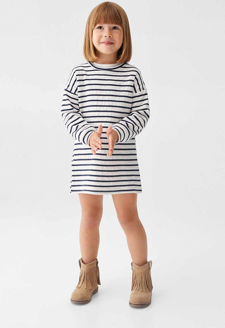 MANGO - Dress stripesb - navy