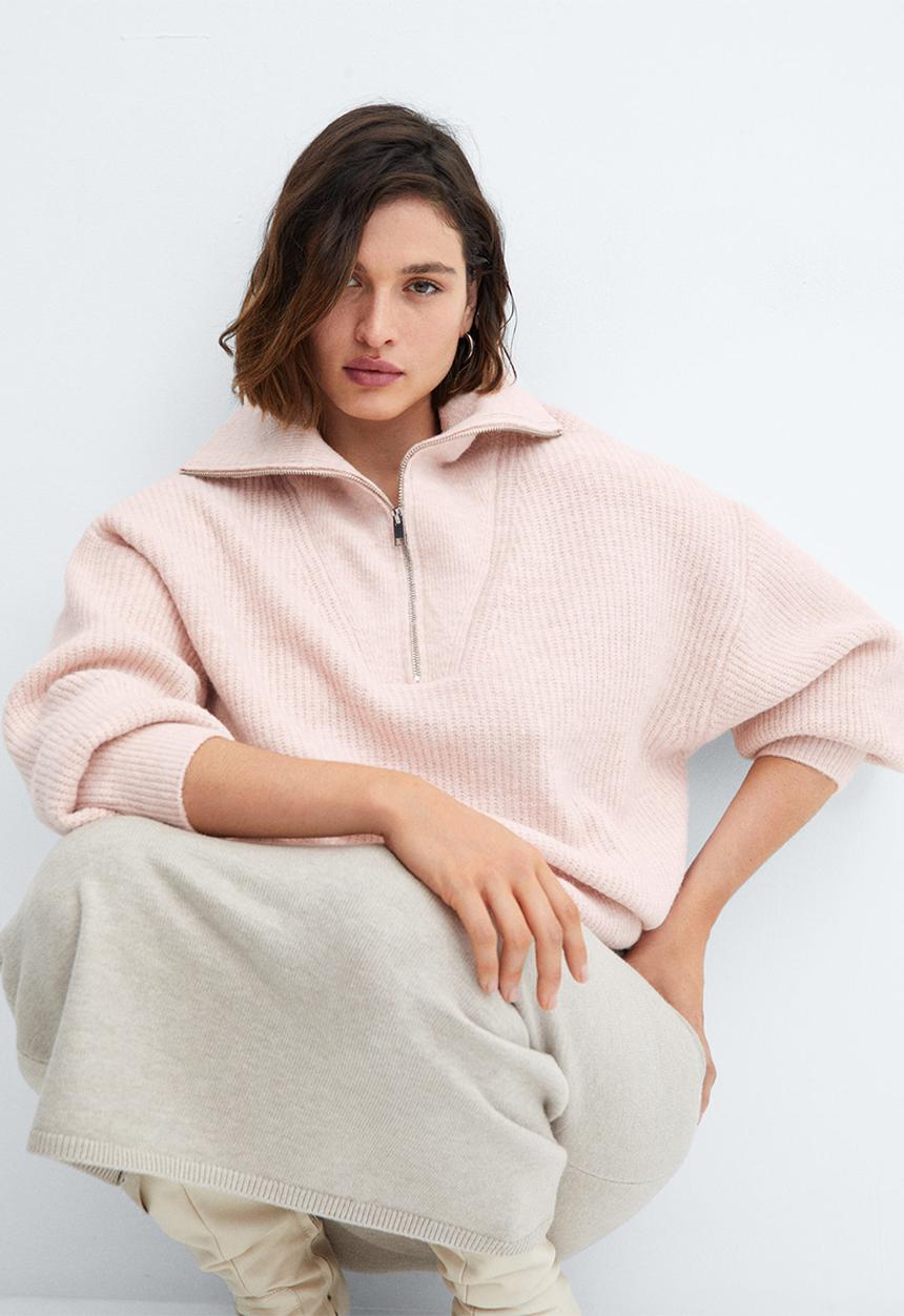 MANGO - Plus sweater canet - light pastel pink