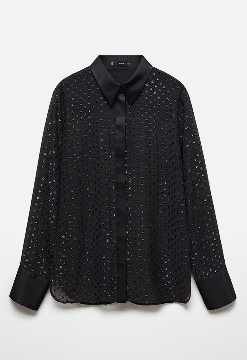 MANGO - Plus shirt glin - black