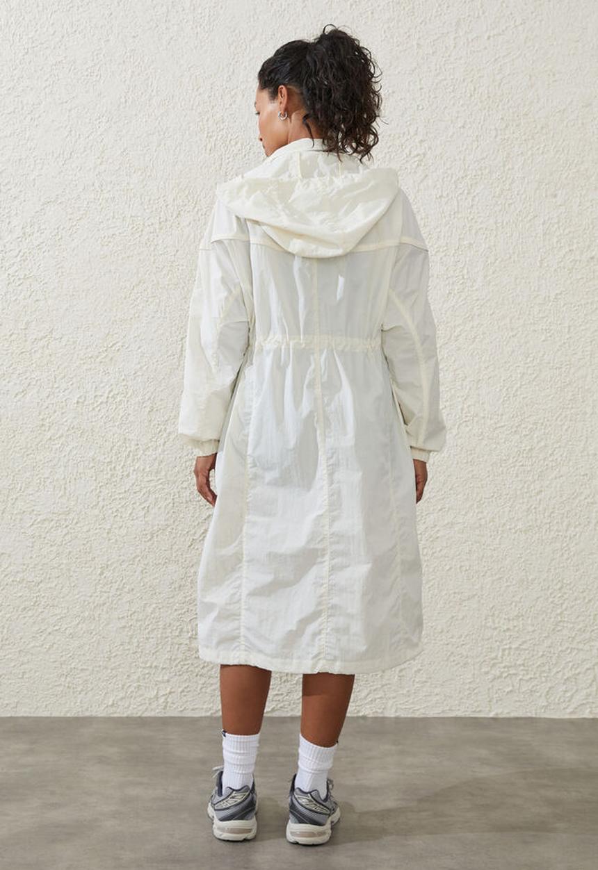 Cotton On - Longline anorak - coconut milk