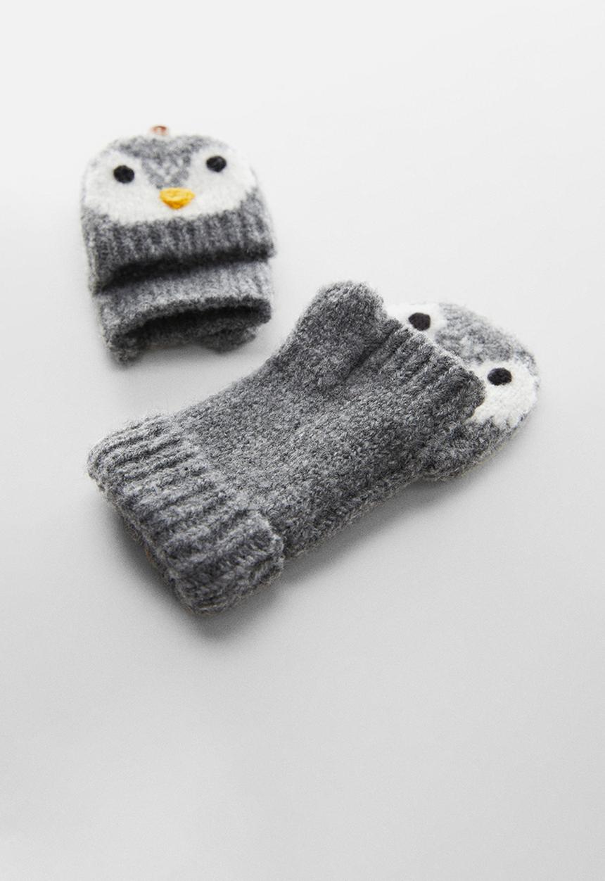 MANGO - Gloves pingum - grey