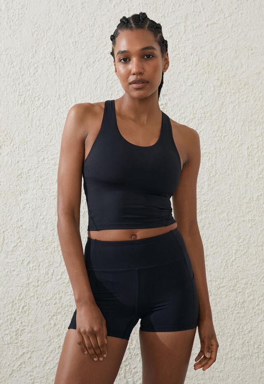 Cotton On - Ultra luxe active tank - black