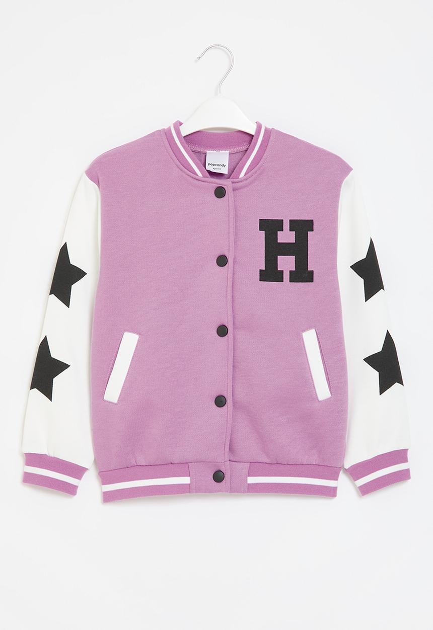 Pop Candy - Baseball jacket - lilac & white