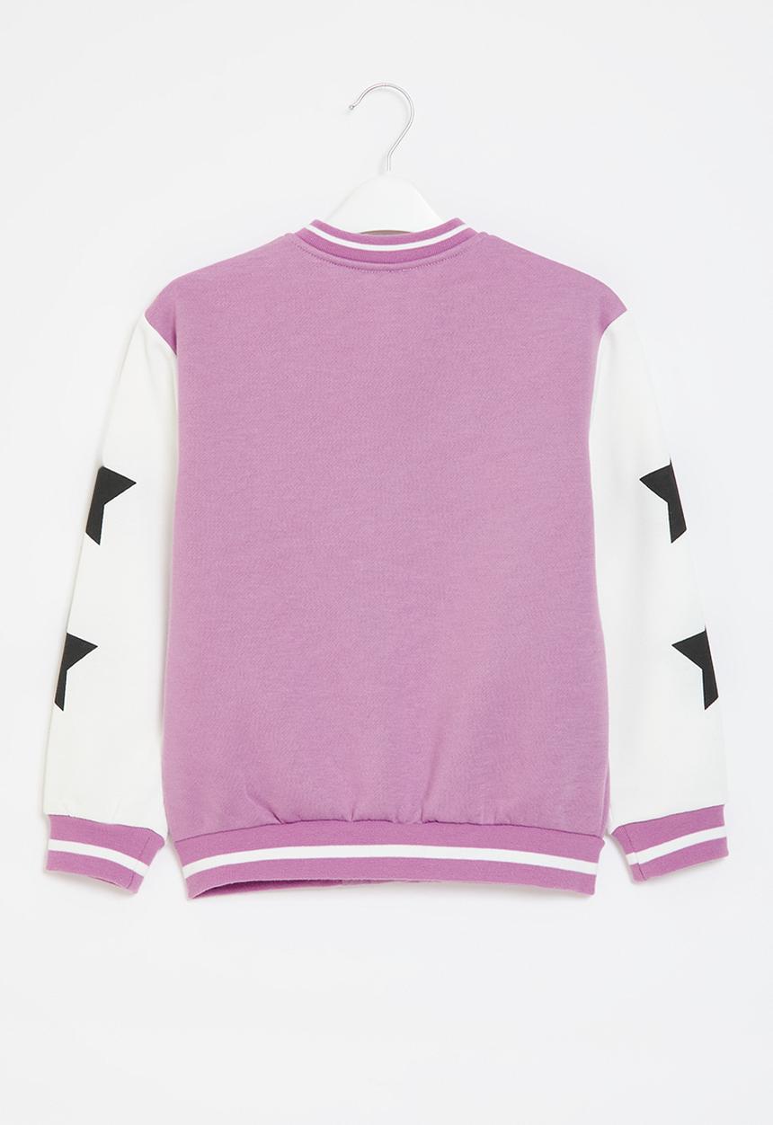 Pop Candy - Baseball jacket - lilac & white
