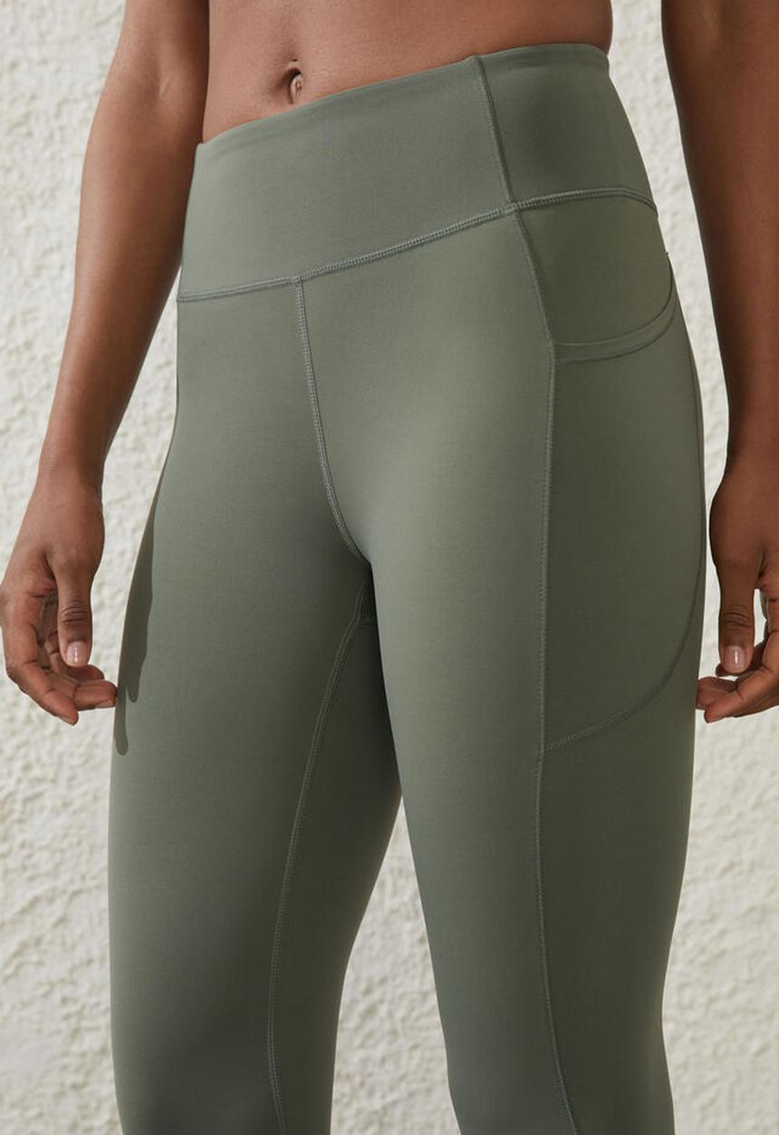 Cotton On - Ultra luxe mesh 7/8 tight - sweet green