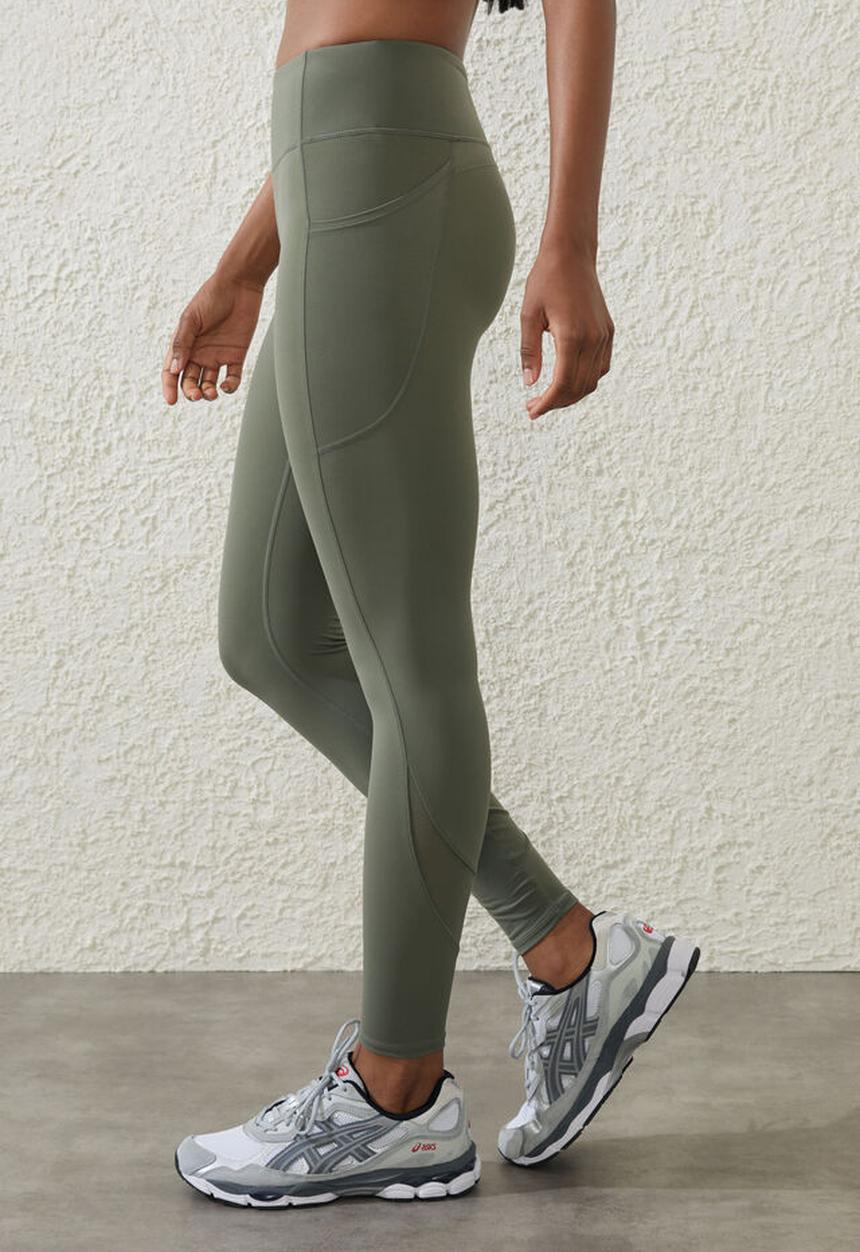 Cotton On - Ultra luxe mesh 7/8 tight - sweet green