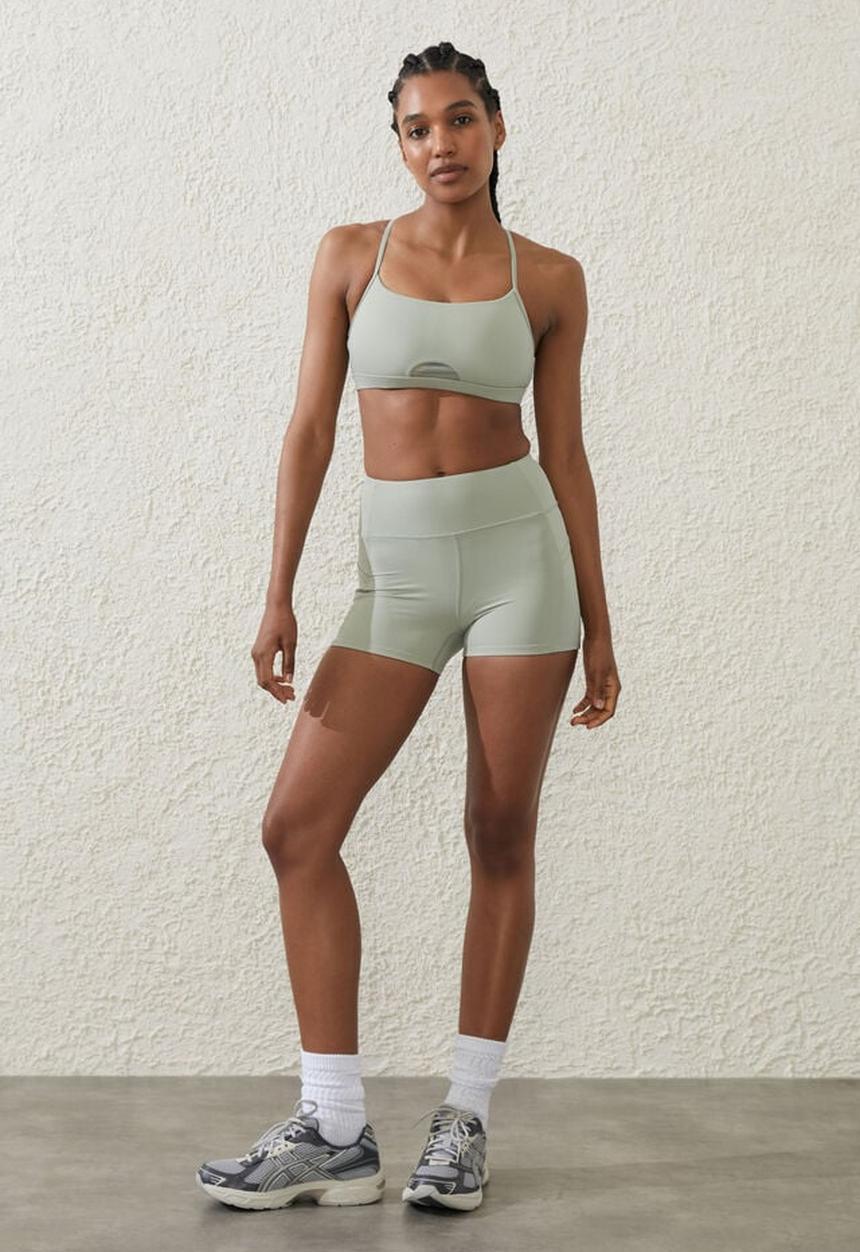 Cotton On - Ultra luxe mesh shortie short - green cloud