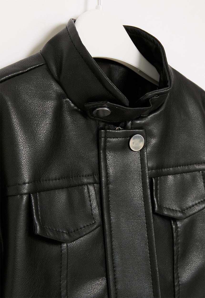 Pop Candy - Faux leather jacket - black