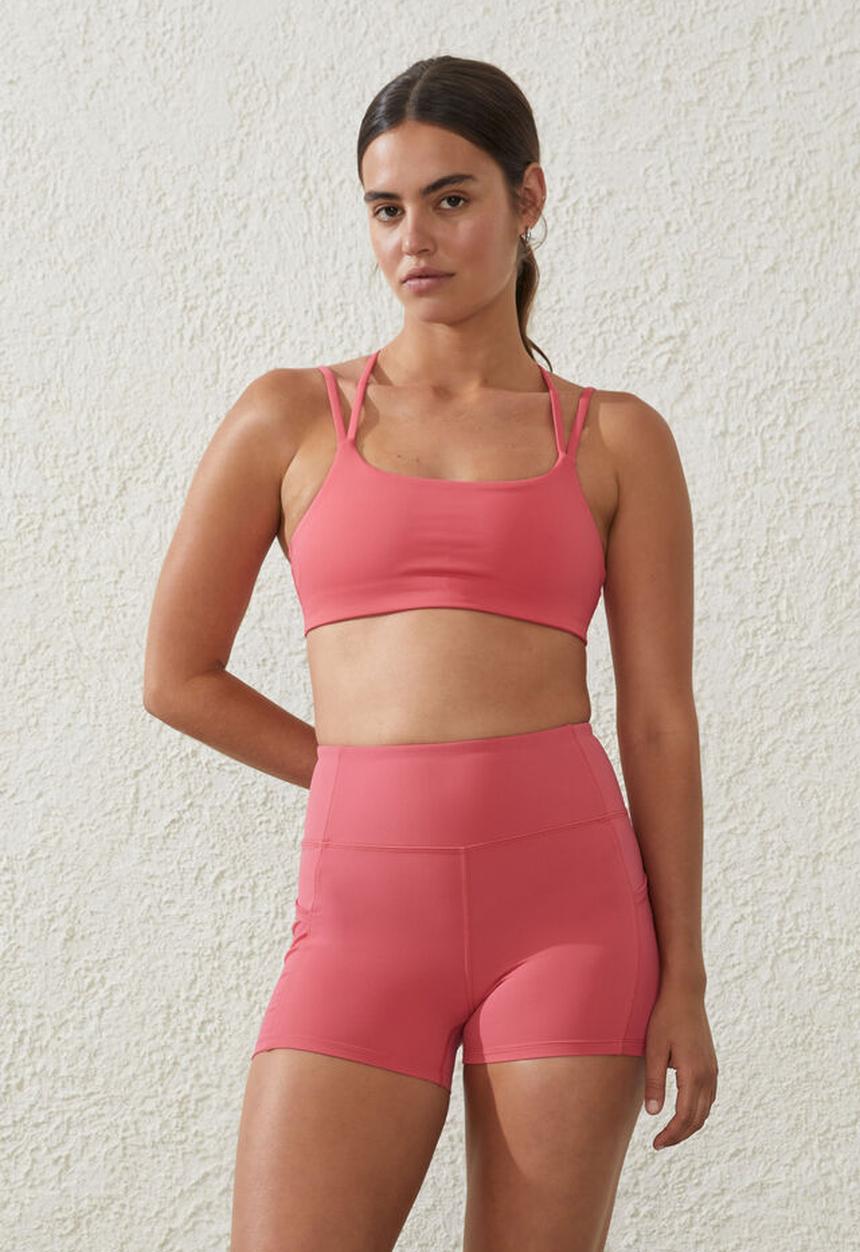 Cotton On - Ultra luxe mesh shortie short - winter red