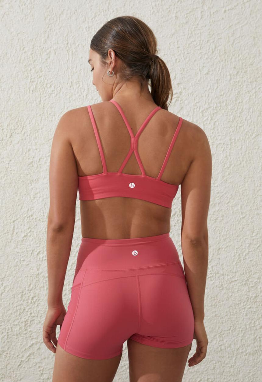 Cotton On - Ultra luxe mesh shortie short - winter red
