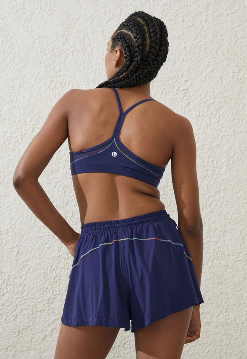Cotton On - Ultra luxe mesh strappy crop - quiet sky / av stitch