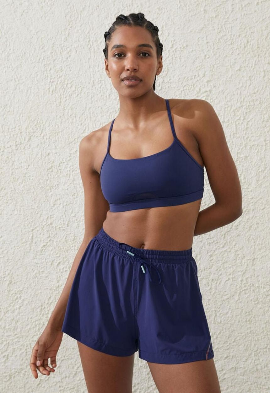 Cotton On - Ultra luxe mesh strappy crop - quiet sky / av stitch