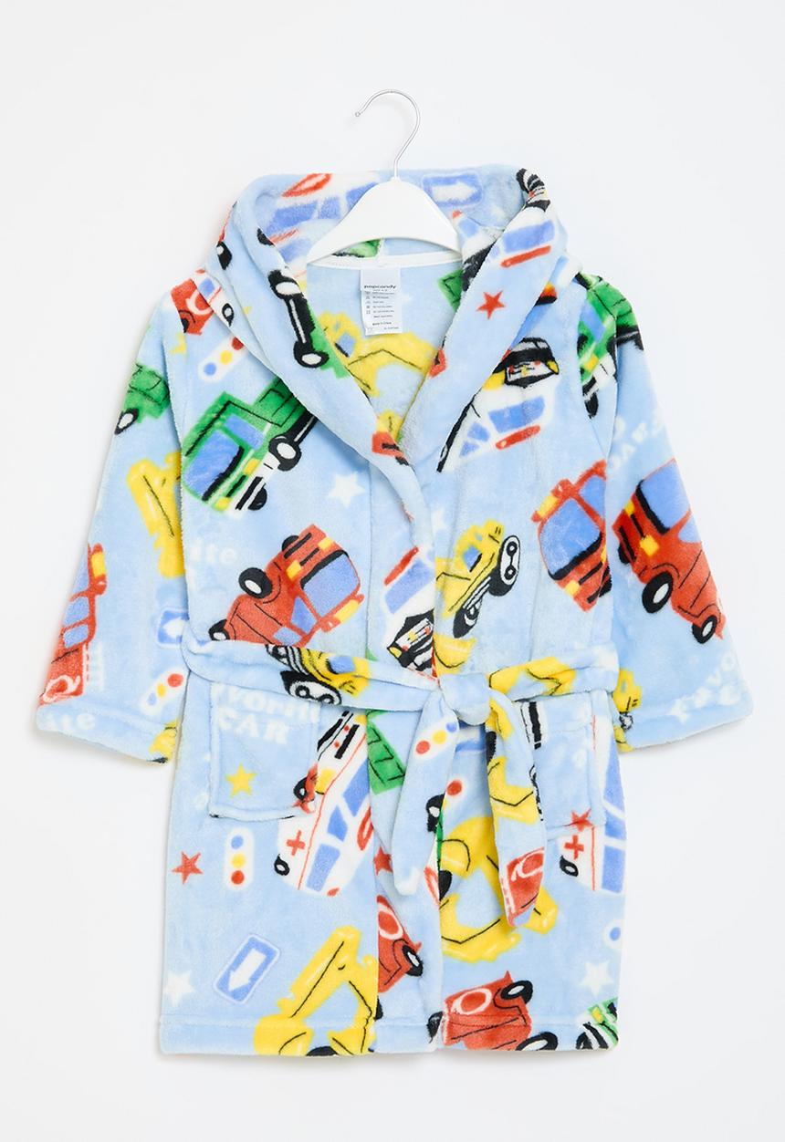 Pop Candy - Printed hooded gown - blue