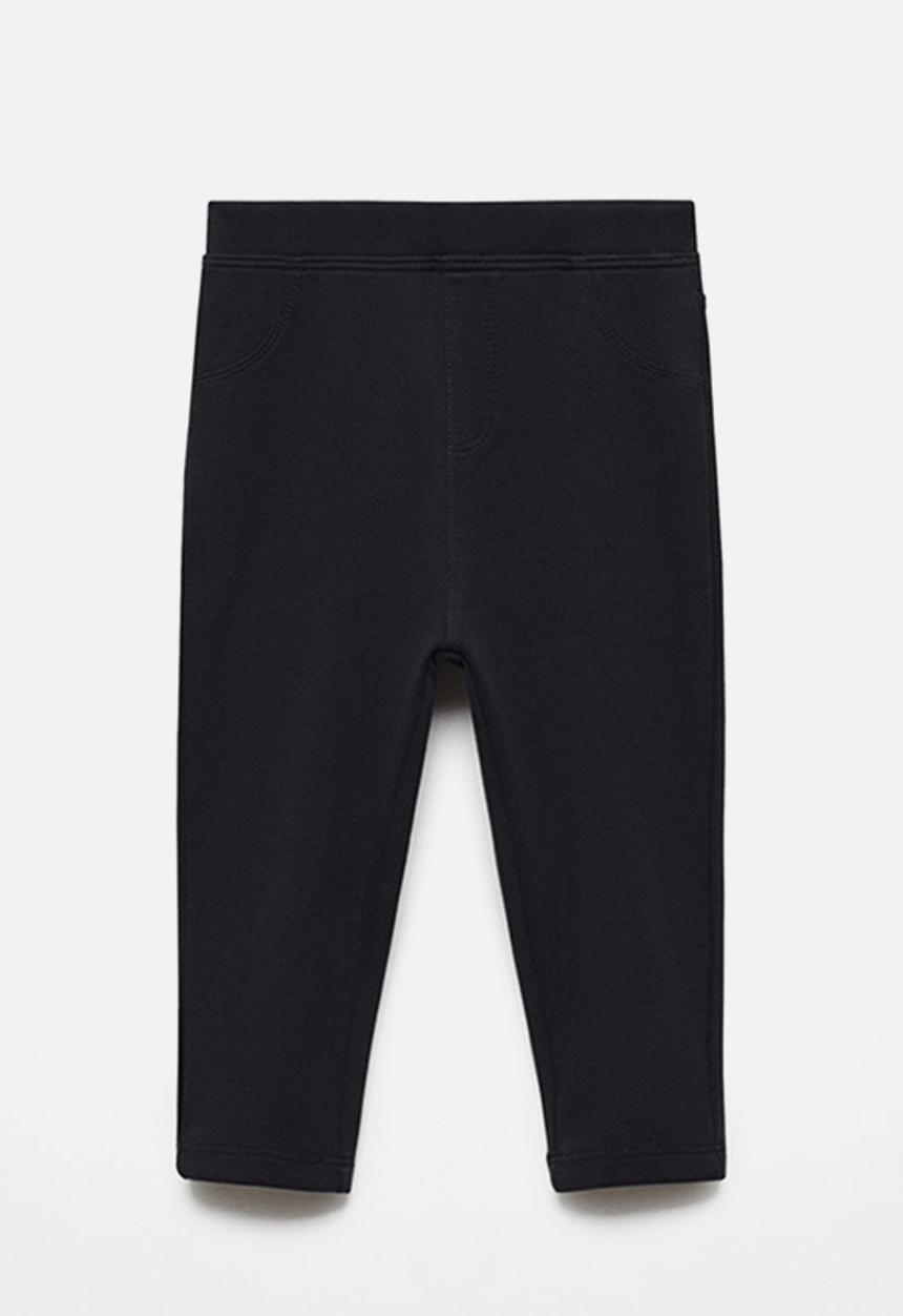 MANGO - Leggings terry - black