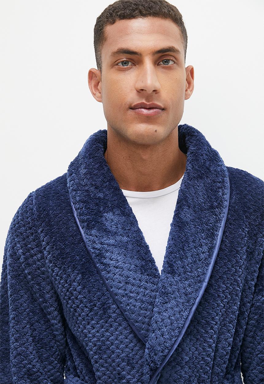 basicthread - Plush robe - navy