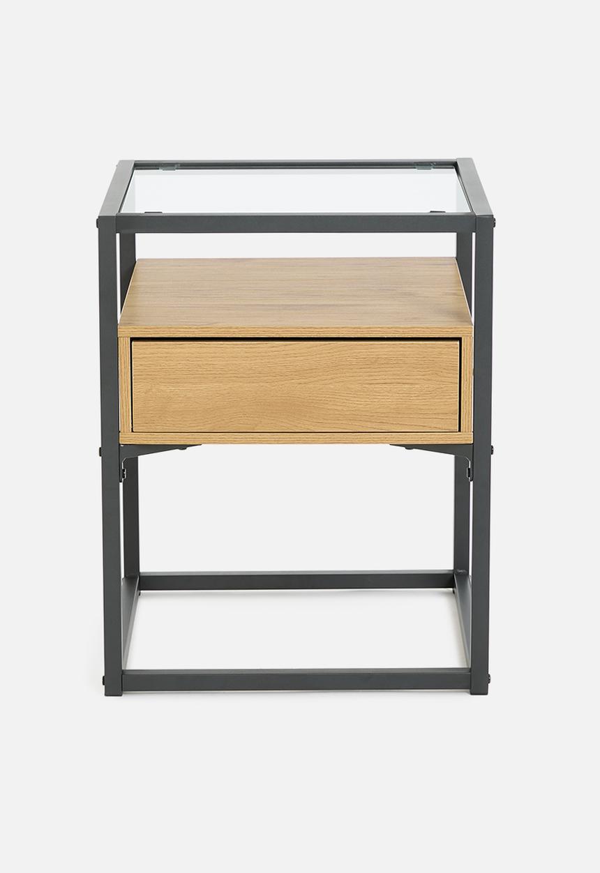 Sixth Floor - Madden bedside table - natural & black