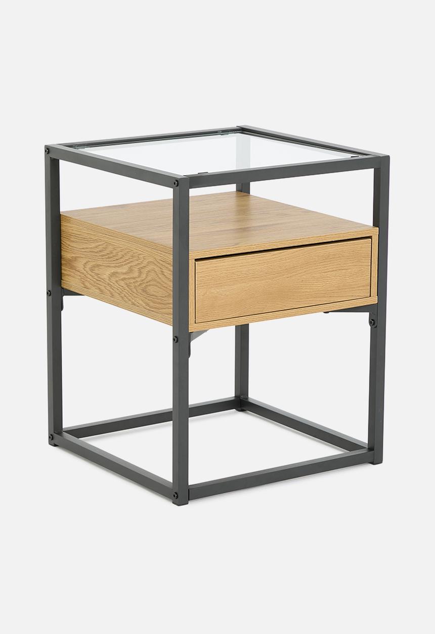 Sixth Floor - Madden bedside table - natural & black