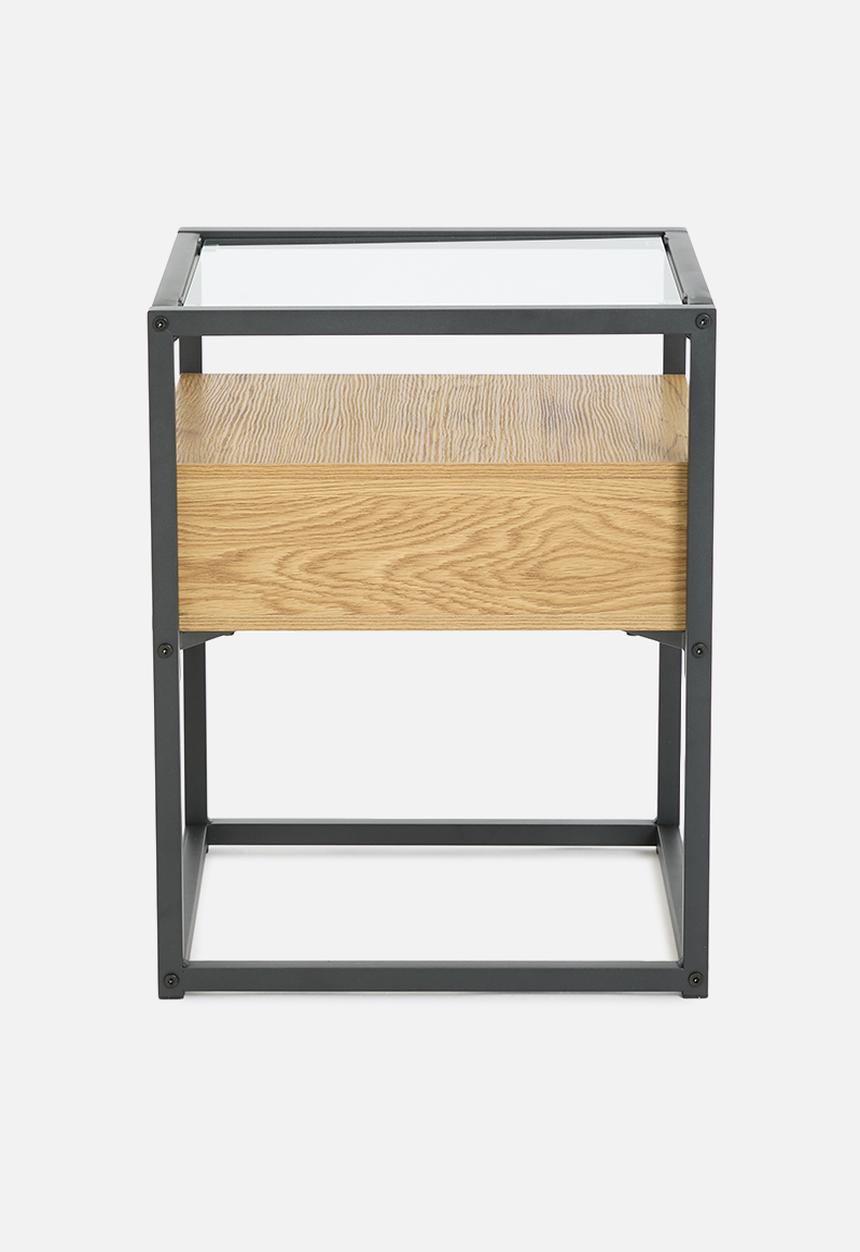 Sixth Floor - Madden bedside table - natural & black