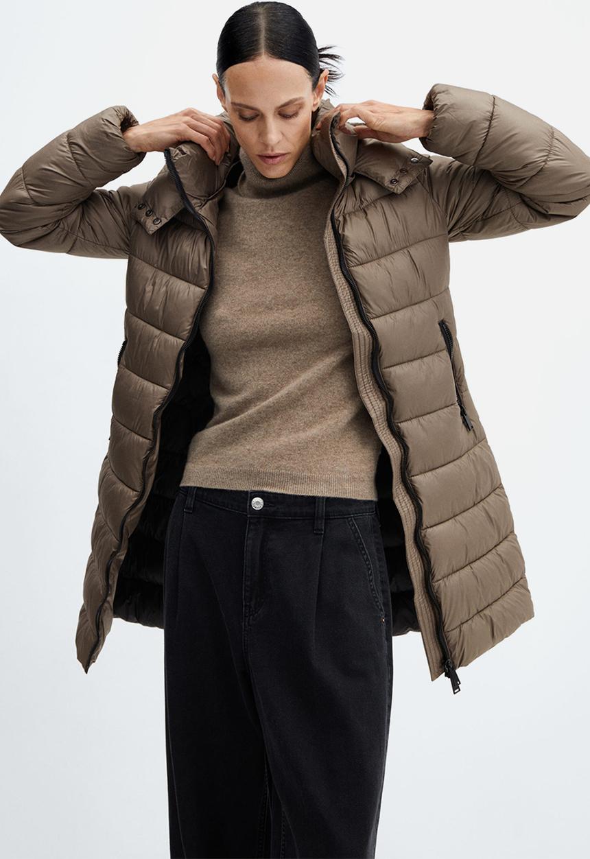 MANGO - Anorak bego - medium brown