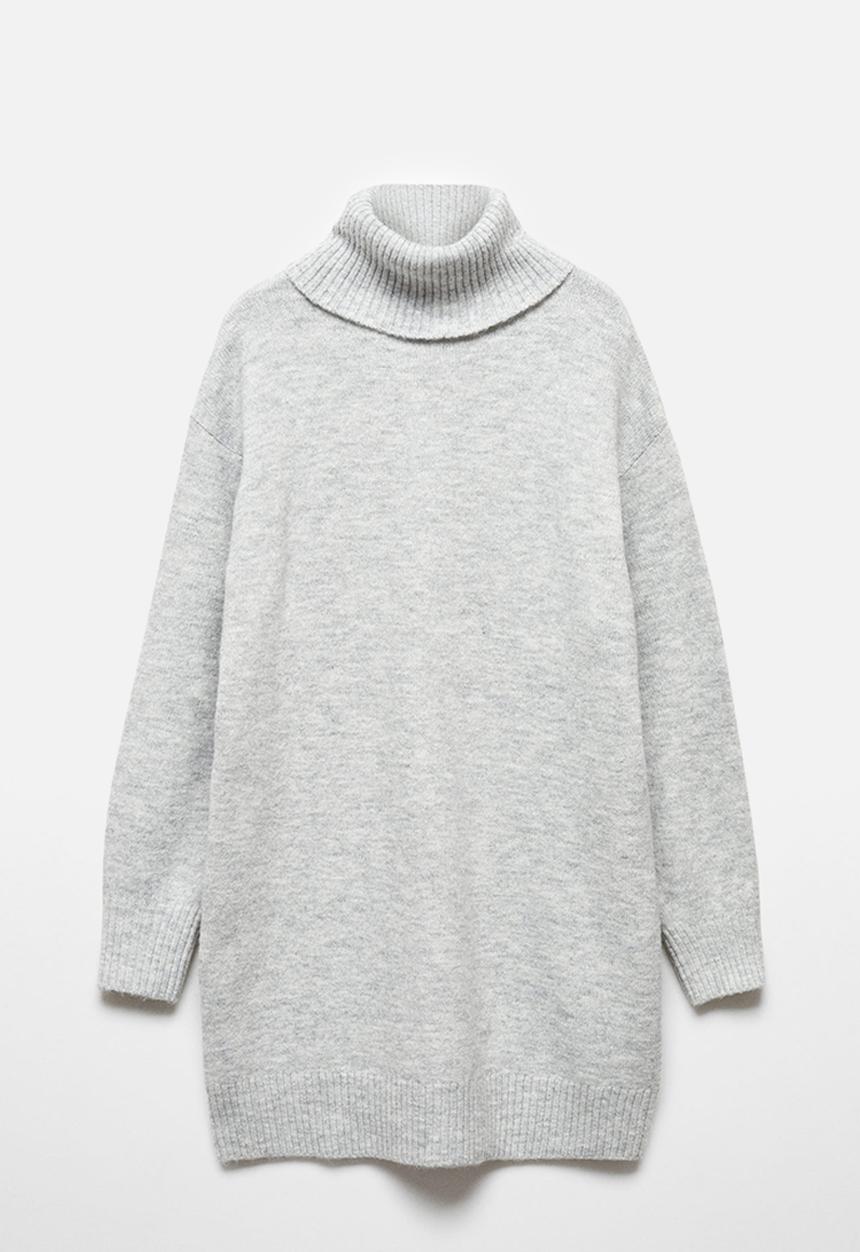 MANGO - Dress taldora - light pastel grey