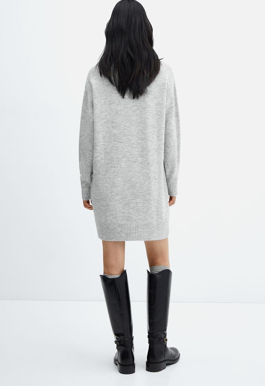 MANGO - Dress taldora - light pastel grey