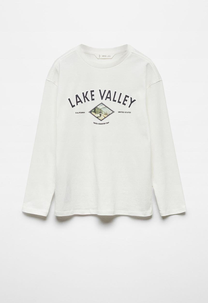 MANGO - T-shirt valley - offwhite