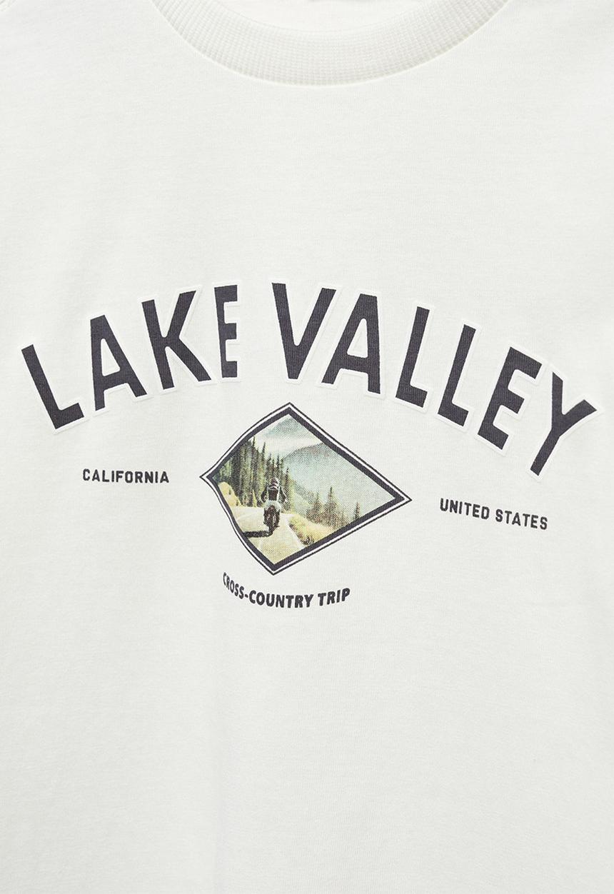 MANGO - T-shirt valley - offwhite