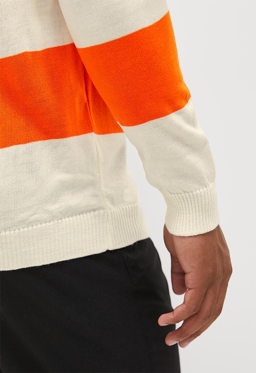 STYLE REPUBLIC - Oversized striped knit - orange & ecru