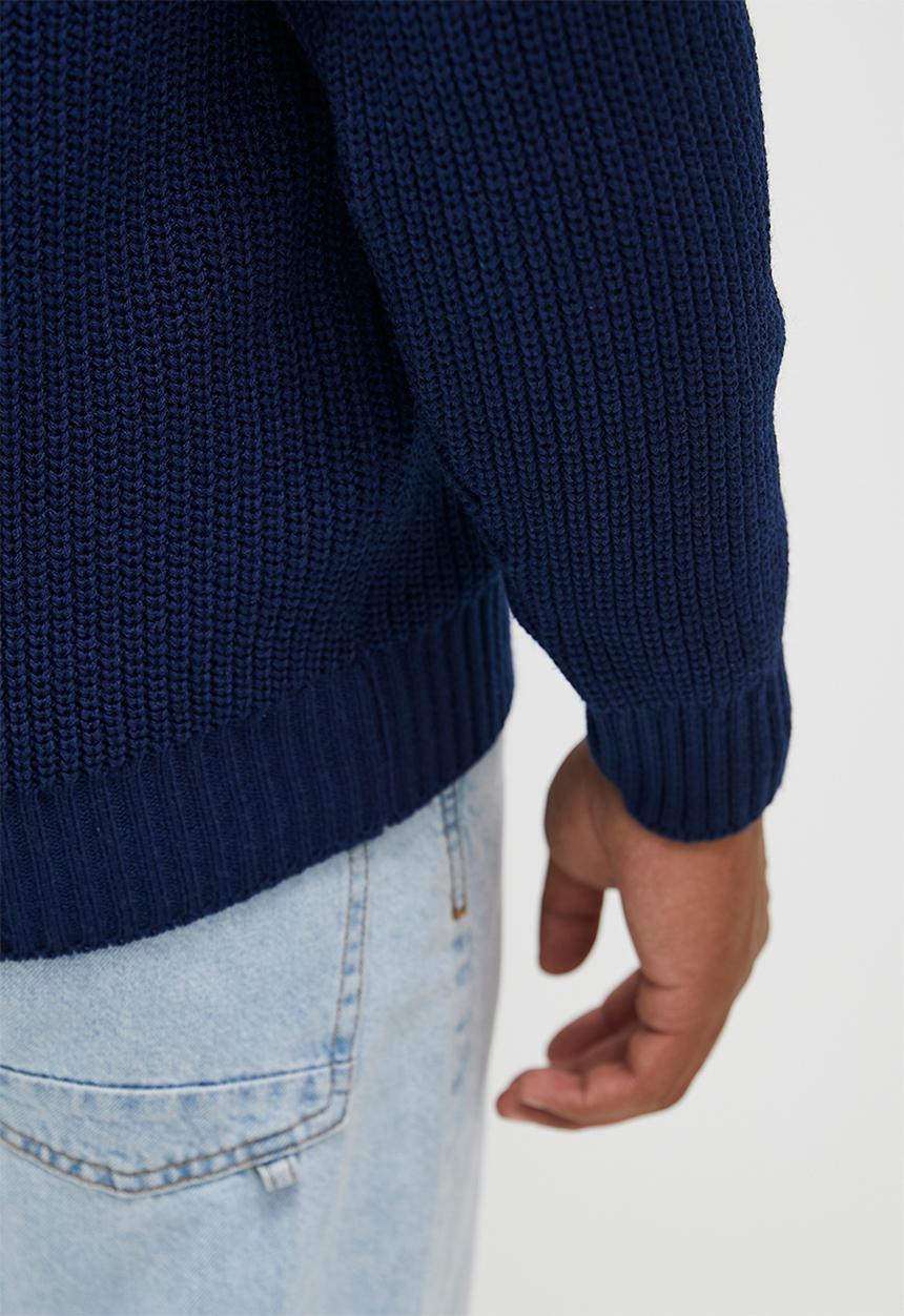 STYLE REPUBLIC - Chunky preppy cardigan - navy
