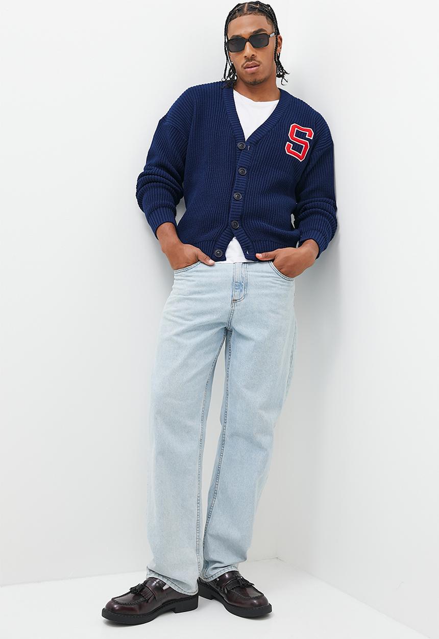 STYLE REPUBLIC - Chunky preppy cardigan - navy