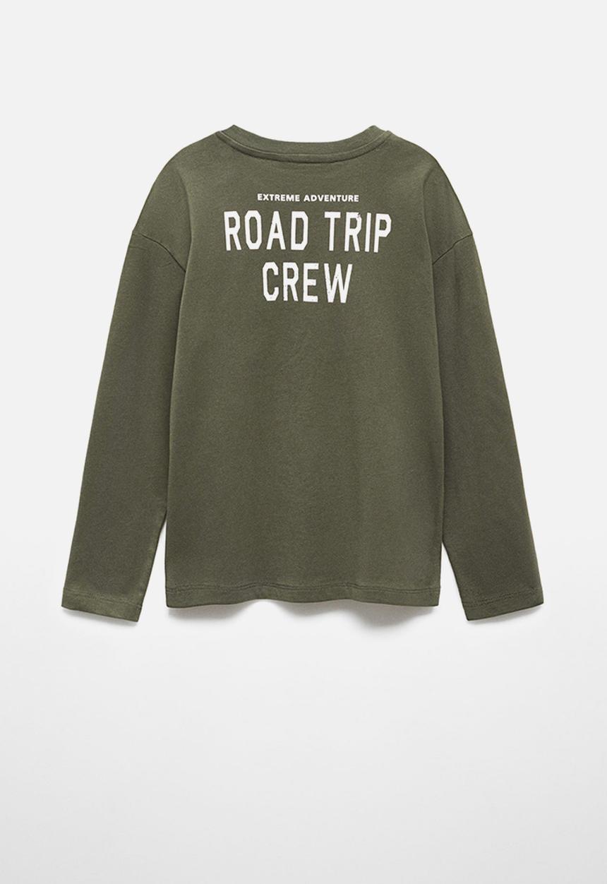 MANGO - T-shirt midwest - dark green