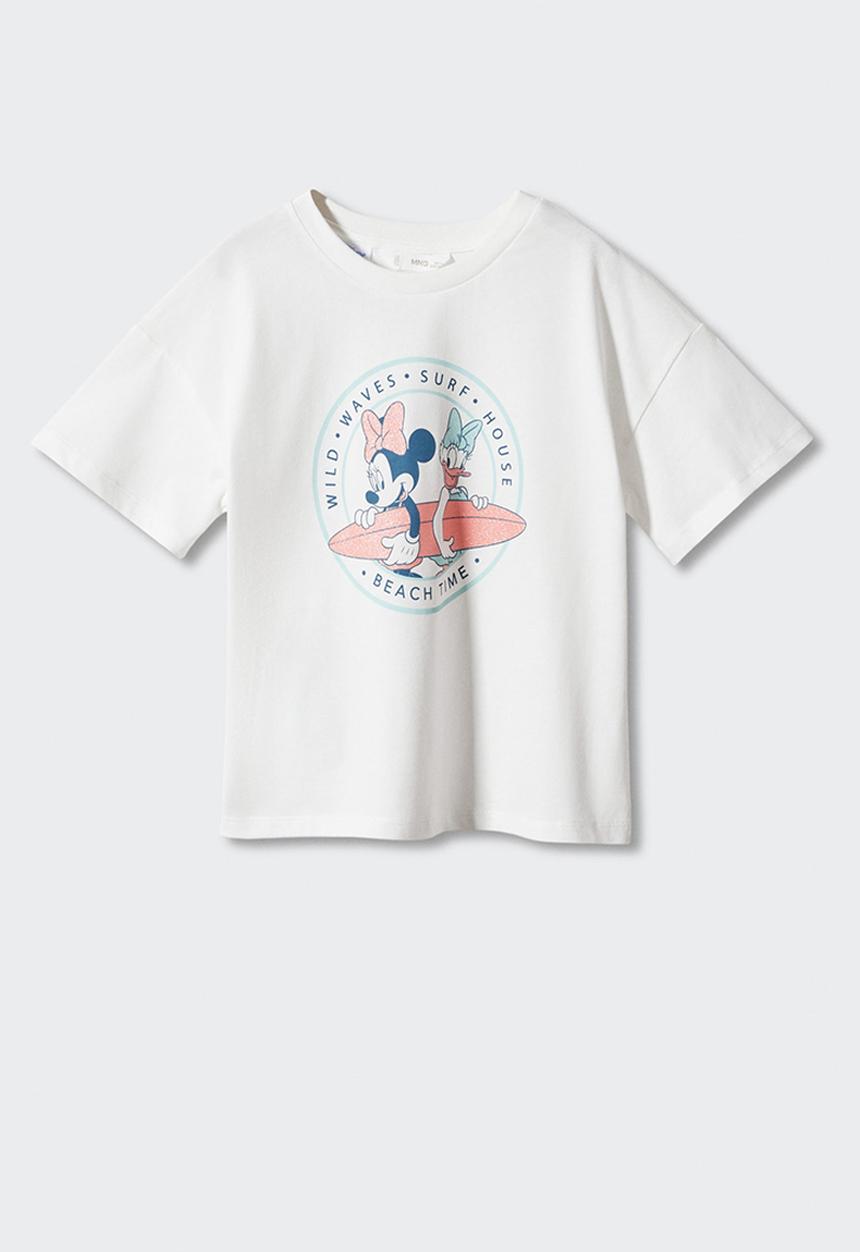 MANGO - T-shirt mbeach - offwhite