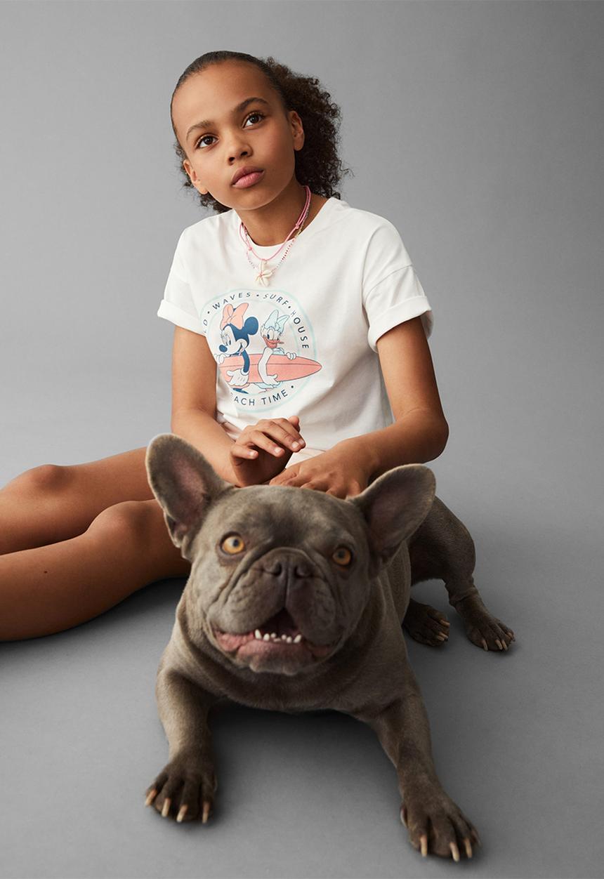 MANGO - T-shirt mbeach - offwhite