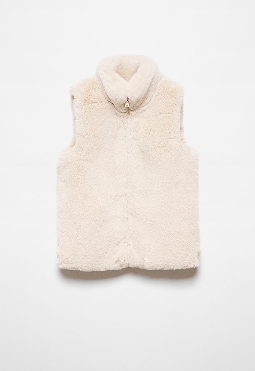 MANGO - Waistcoat canela - beige