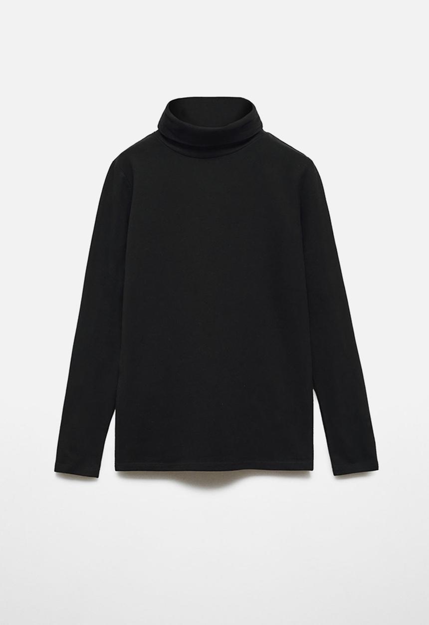 MANGO - T-shirt turbo - black
