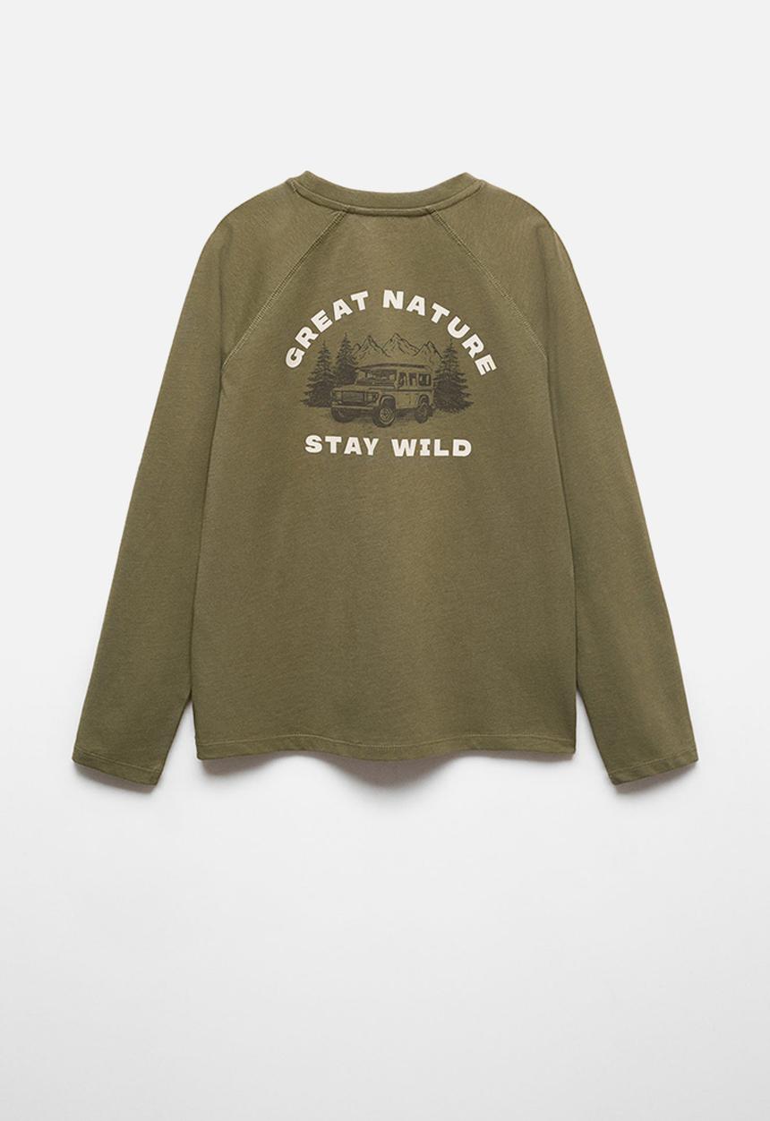 MANGO - T-shirt wild - khaki