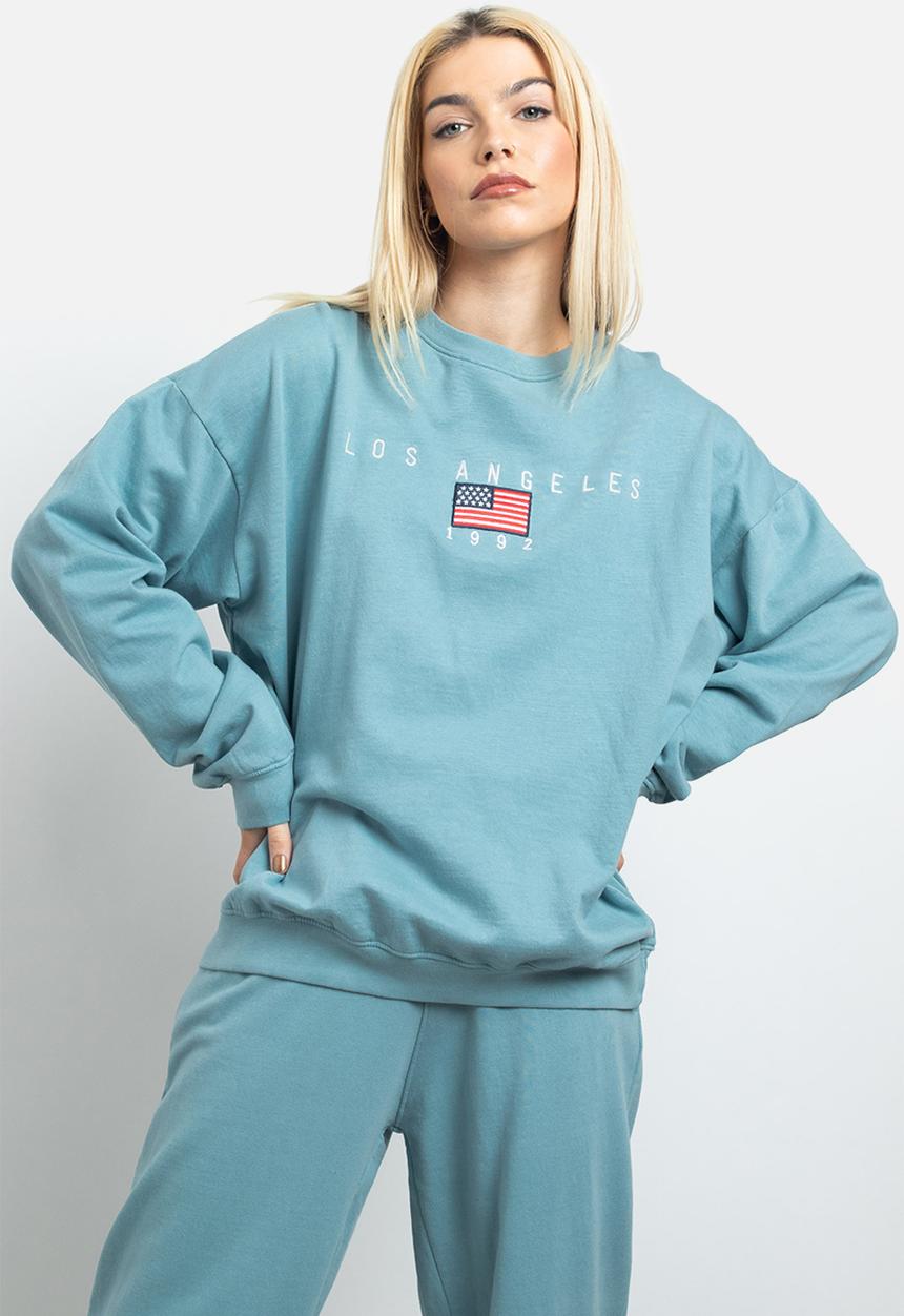 Daisy Street - Washed la sweat - washed blue