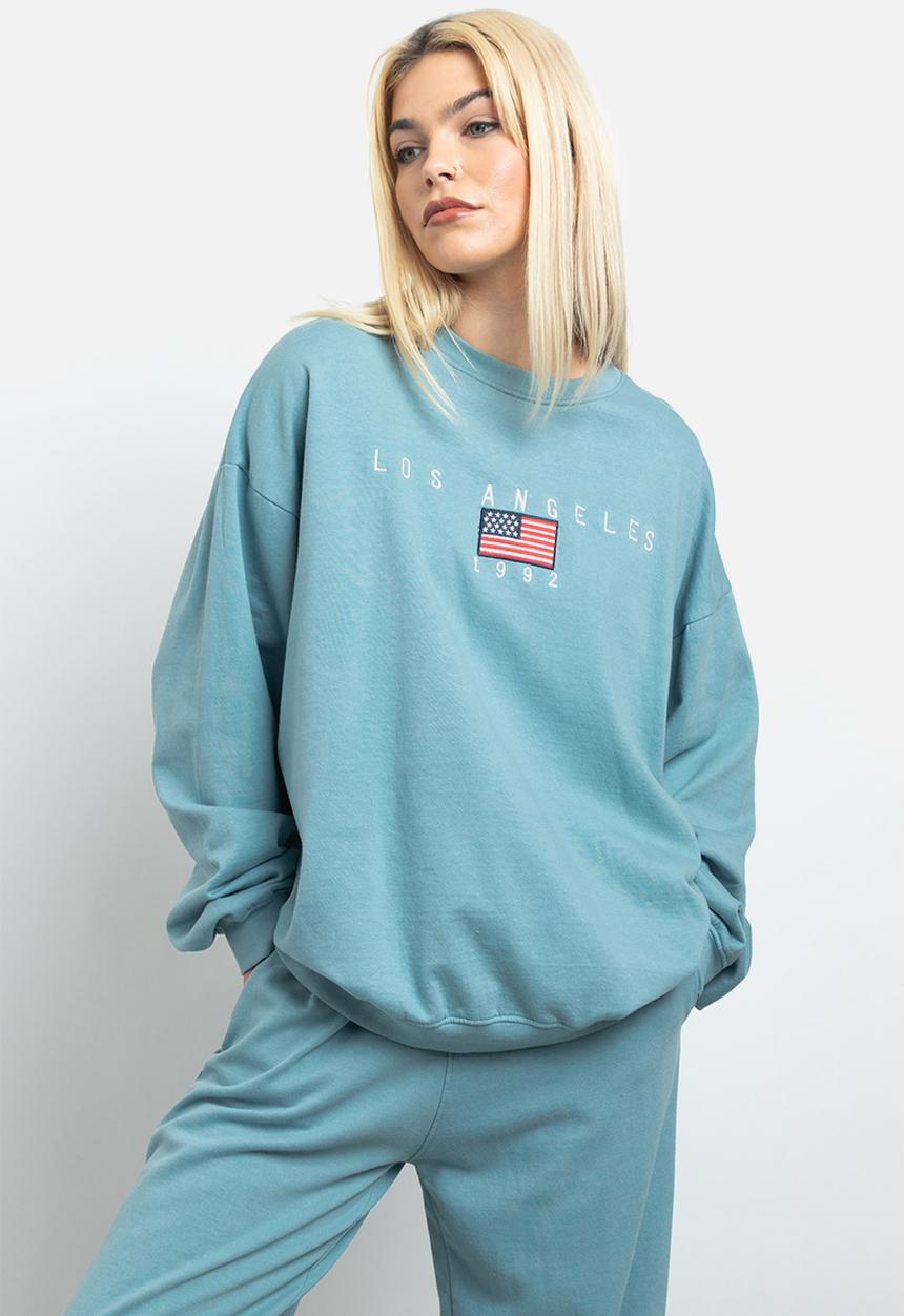 Daisy Street - Washed la sweat - washed blue