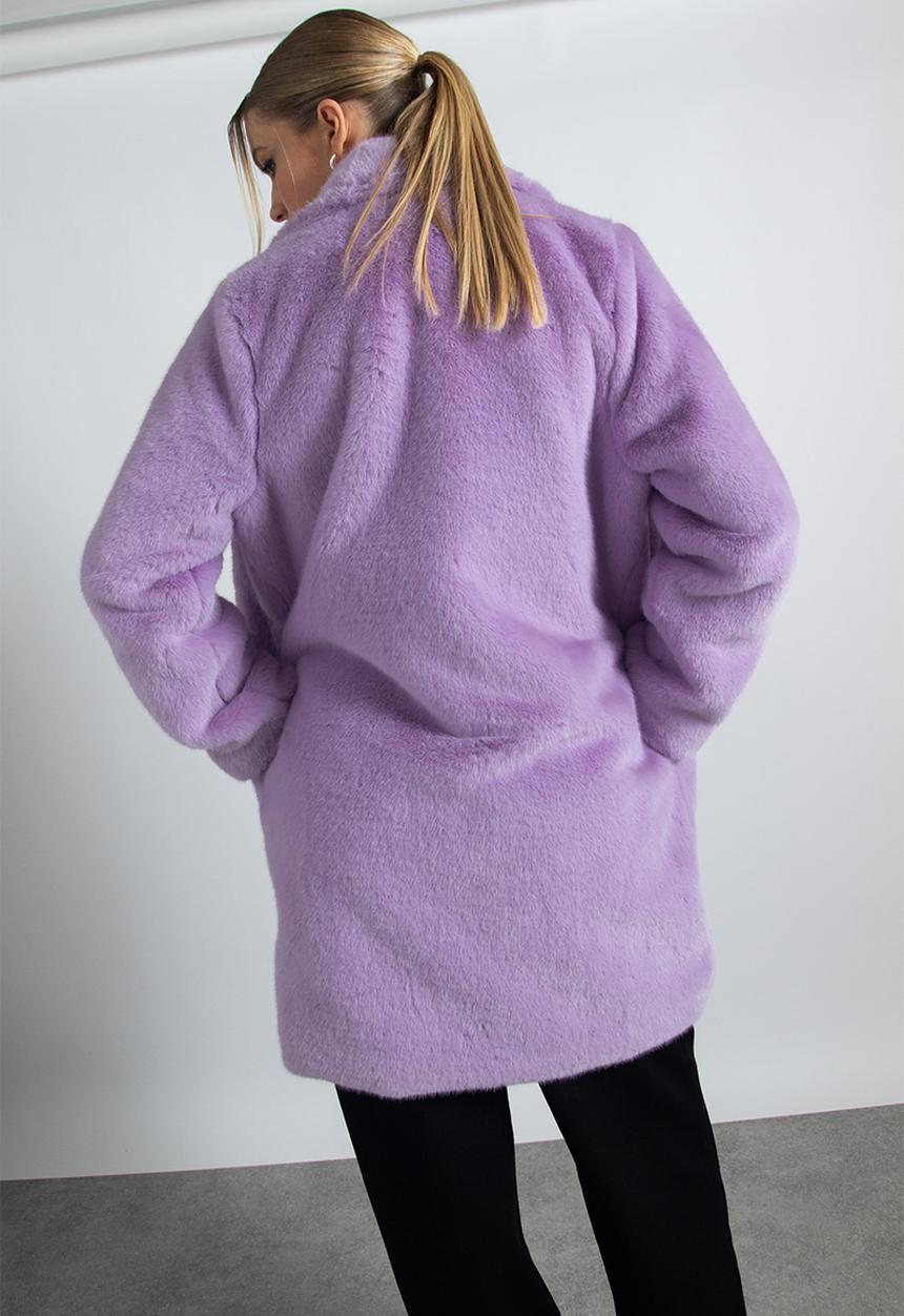 Daisy Street - Faux fur coat - lilac